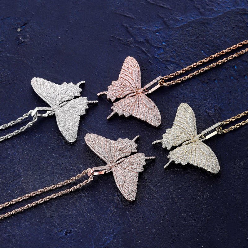 Pink Butterfly Necklace