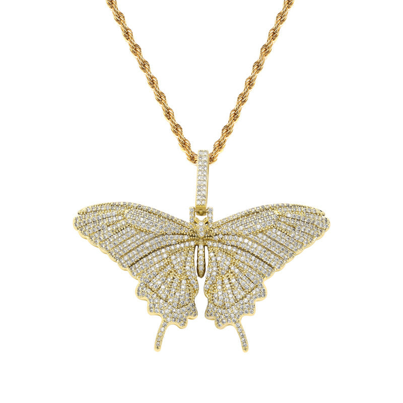 Pink Butterfly Necklace