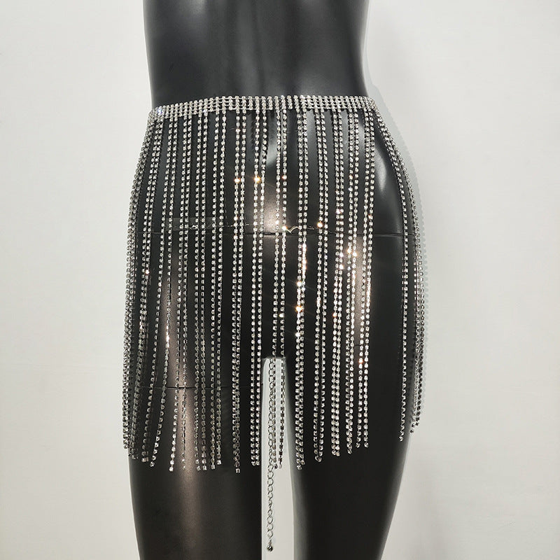Crystal Tassel Rhinestone Waist Chain