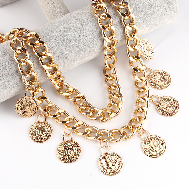 Double-Layer Coin Waist Chain