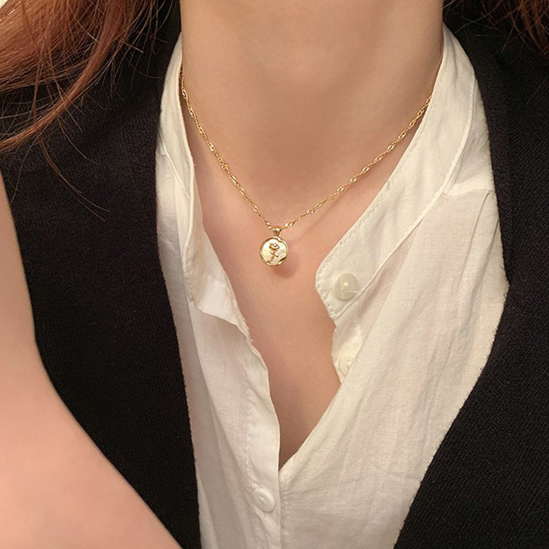 White Rose Necklace