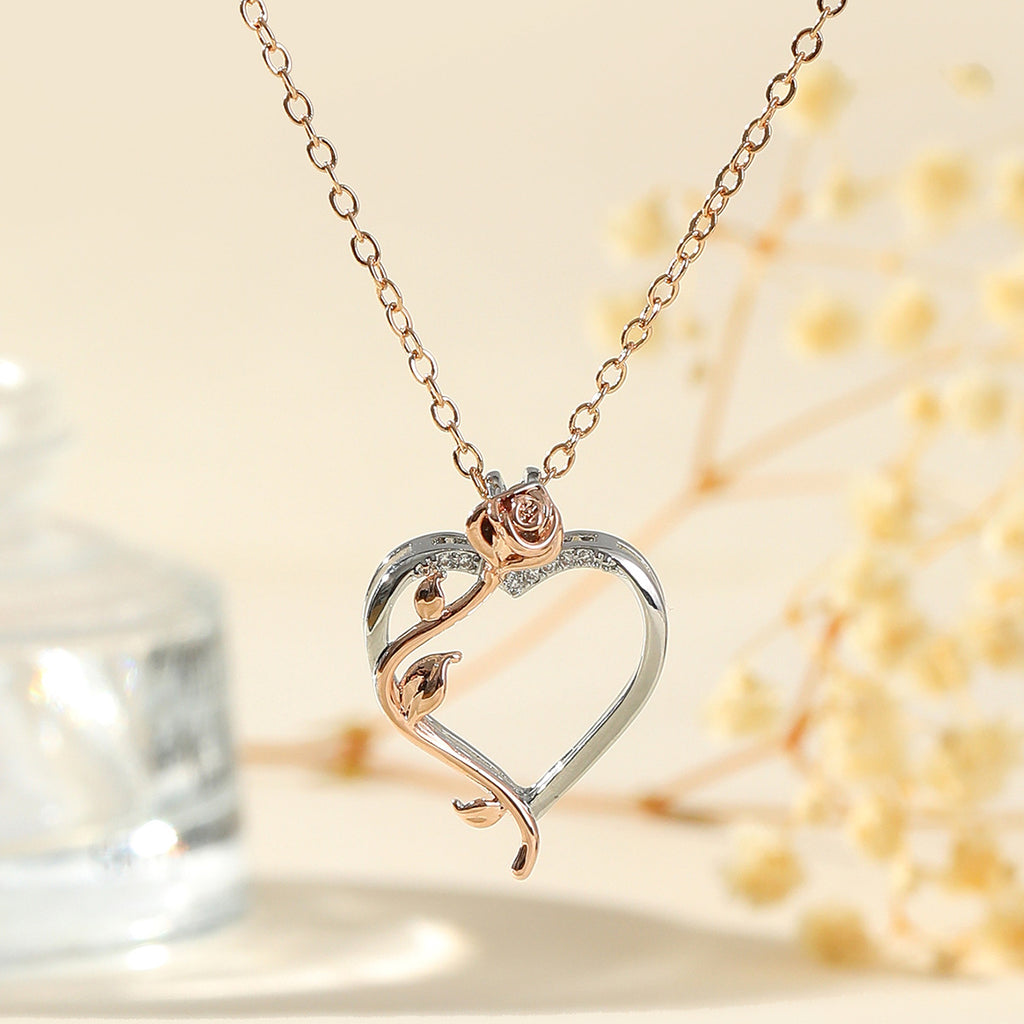 Dual-Tone Heart Necklace