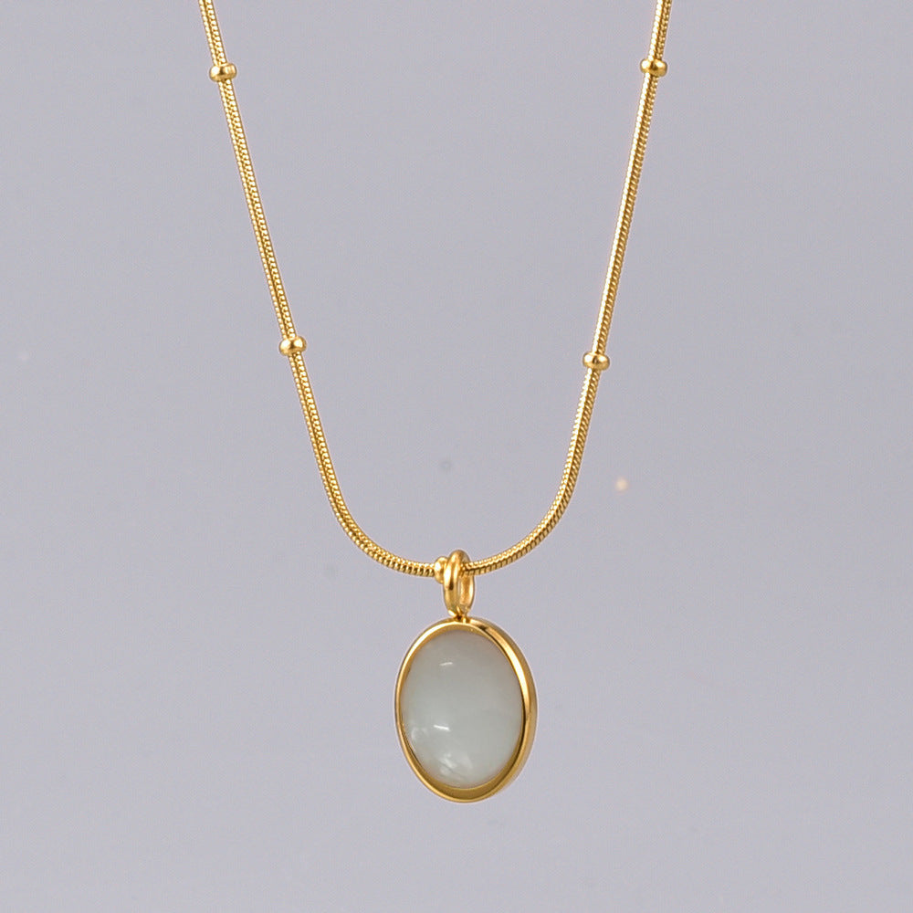 Blue Star Oval Necklace