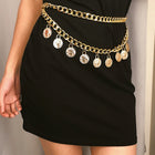 Double-Layer Coin Waist Chain