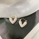 Glazed Peach Heart Earrings