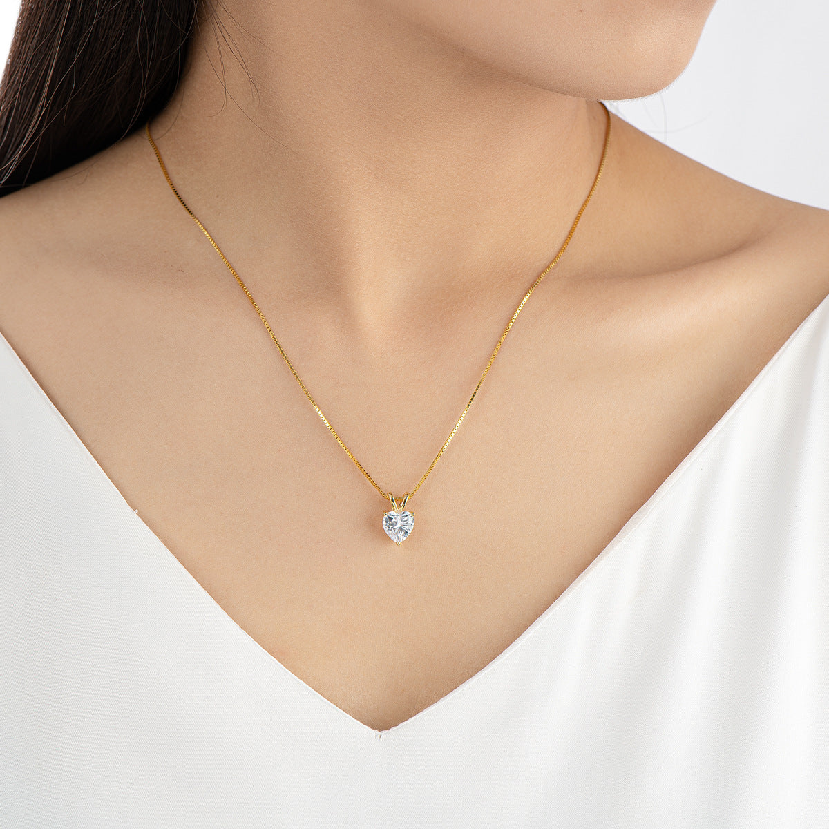 Moissanite Love Necklace