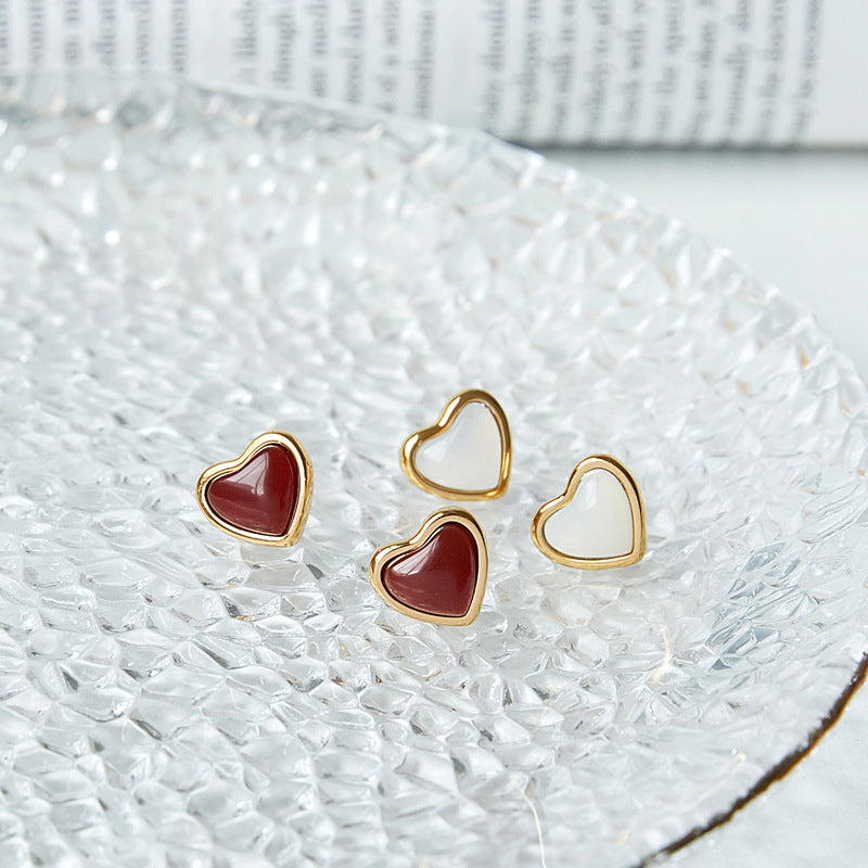 Red Agate Heart Necklace